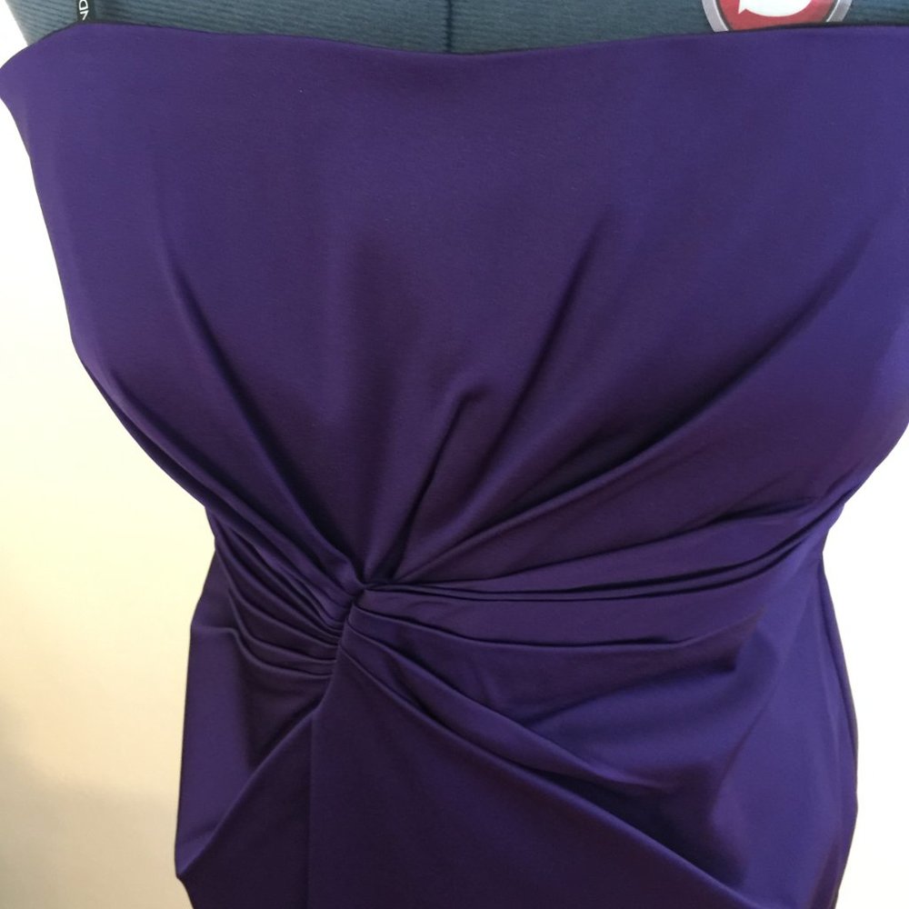 Maggy London NWT Purple Jewel Tone Strapless  Formal Dress Size 12 - Picture 9 of 9